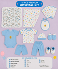15 Pcs Premium Newborn Baby Hospital Kit | Soft Cotton Baby Essentials Set
