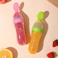 Multicolor Baby Silicone Feeding Spoon Bottle | Infant Food Feeder | Squeeze Feeding Bottle (Pack Of 1)