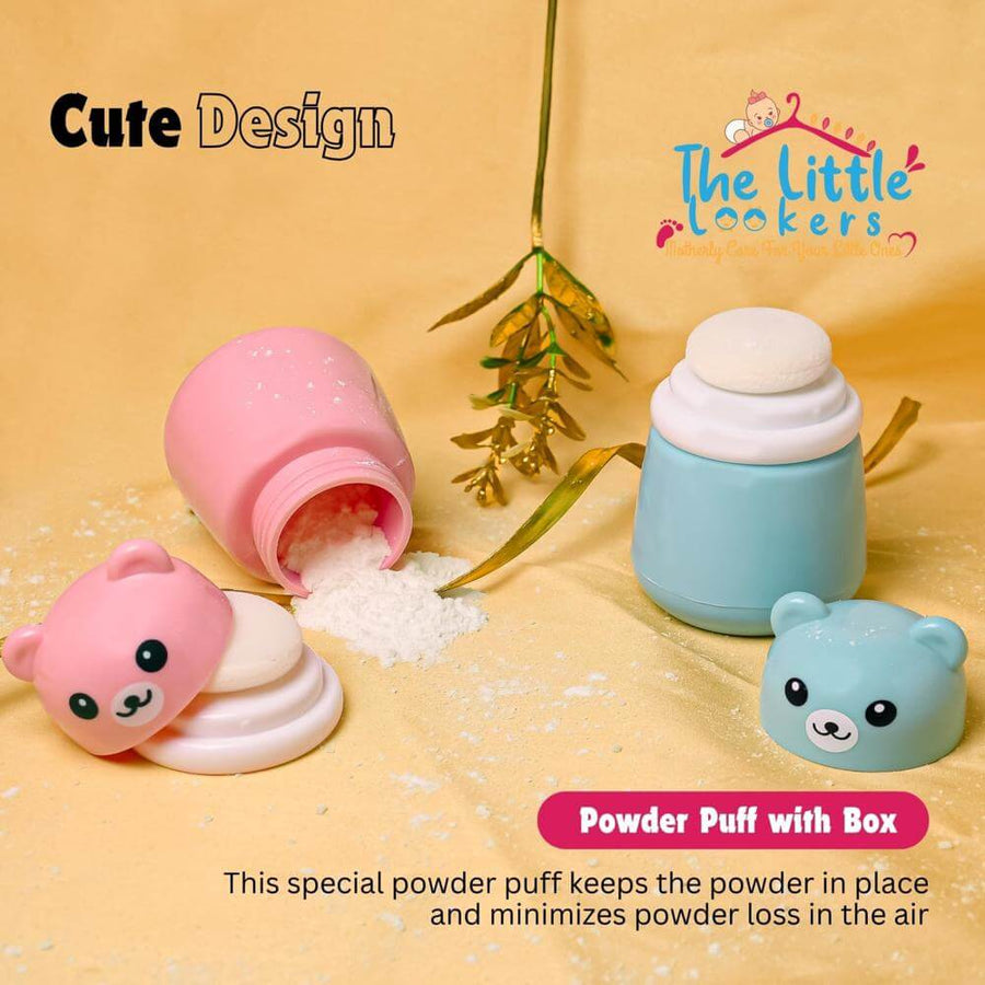 Premium Soft Baby Powder Puff | Gentle & Safe for Newborn Skin | Choose Your Color (Blue / Pink) (Pack of 1)